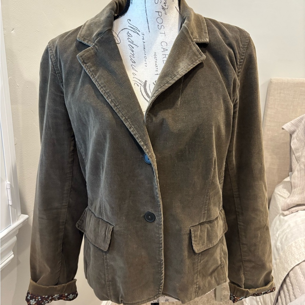 New Frontier Olive Corduroy Blazer Jacket